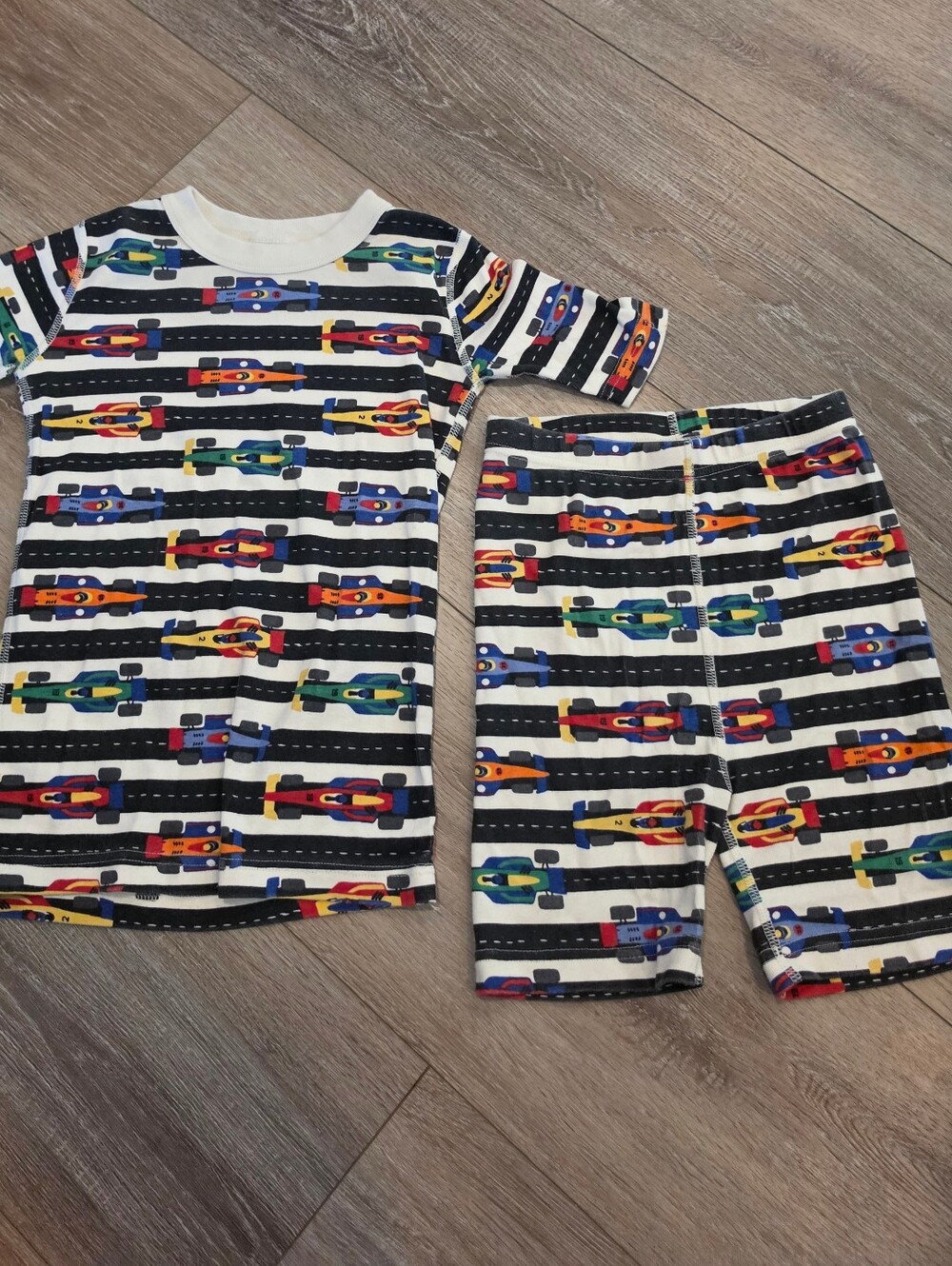Hanna Anderson Kids Race Car Pajama Set